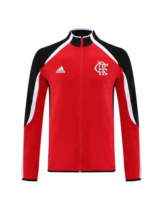 Flamengo Red Black Stripe Soccer Jacket Men's Football Tracksuit Training 2021-2022