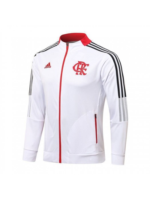 Flamengo White Men's Football Jacket Soccer Tracksuit 2021-2022