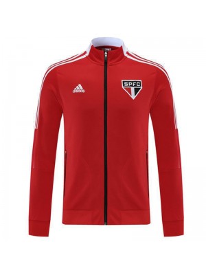 Sao Paulo Red Soccer Jacket Men's Football Tracksuit Training 2021-2022