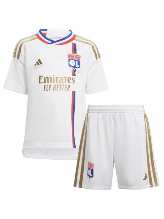 Olympique Lyon Home Soccer Kids Kit Youth Football Shirts Children Uniform 2023-2024