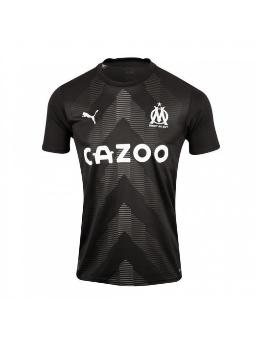 Olympique de Marseille Goalkeeper Black Football Shirt OM Men's Soccer Jersey 2022-2023