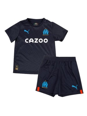 Olympique de Marseille Away Kids Kit Soccer Jersey Youth Football Shirts Children Uniform 2022-2023