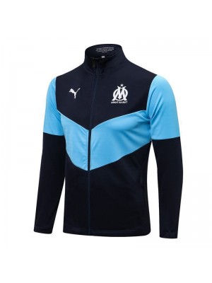 Olympique de Marseille Royal Blue Men's Football Jacket Soccer Tracksuit 2021-2022