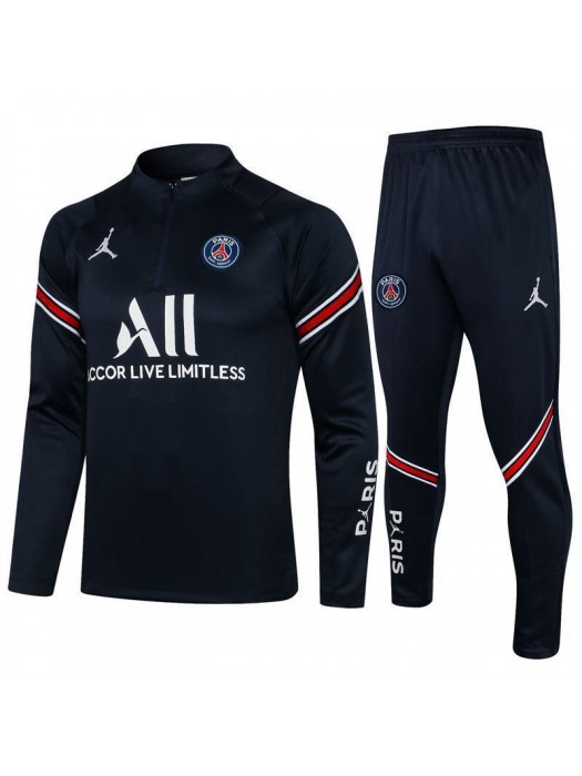 Jordan Paris Saint-Germain Royal Blue Soccer Tracksuit Football Uniforms 2021-2022