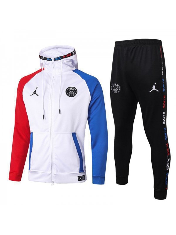 Jordan Paris Saint Germain Red-White-Blue Kids Kit Football Hoodie