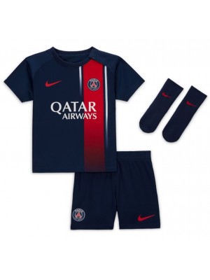 Paris Saint-Germain Home Kids Kits Soccer Jerseys Football Shirts Children Uniforms 2023-2024