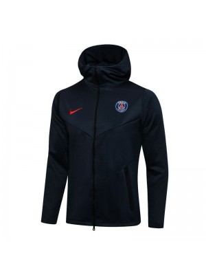 Paris Saint-Germain Royal Blue Men's Football Hooded Jacket Soccer Tracksuit 2021-2022