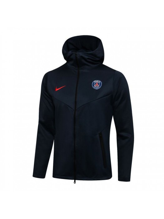 Paris Saint-Germain Royal Blue Men's Football Hooded Jacket Soccer Tracksuit 2021-2022