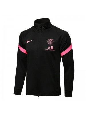 Jordan Paris Saint-Germain Black-Pink Men's Football Jacket Soccer Tracksuit 2021-2022