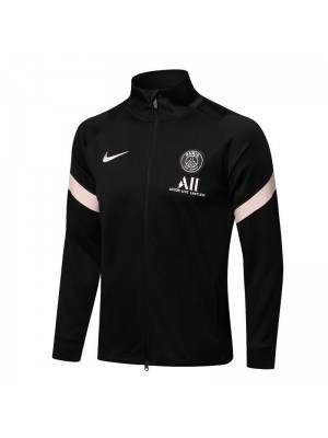 Jordan Paris Saint-Germain Black-White Men's Football Jacket Soccer Tracksuit 2021-2022