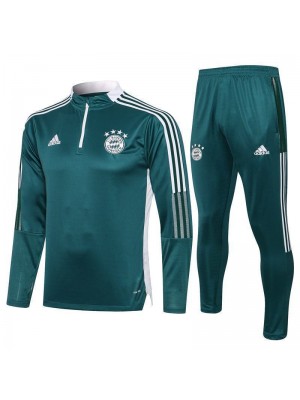 Bayern Munich Deep Green Men's Soccer Tracksuit Football Kit 2021-2022