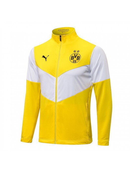 Borussia Dortmund Yellow White Men's Football Jacket Soccer Tracksuit 2021-2022