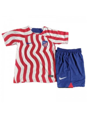 Atletico Madrid Home Kids Kit Soccer Jersey Children Football Shirts Young Uniform 2022-2023