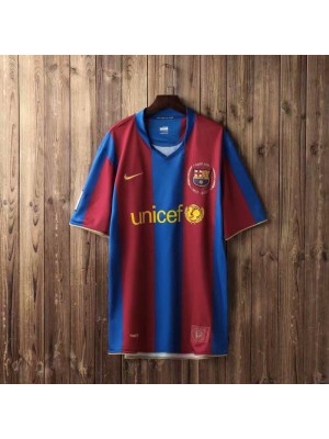 Barcelona Retro Home Soccer Jerseys Mens Football Shirts Uniforms 2007-2008