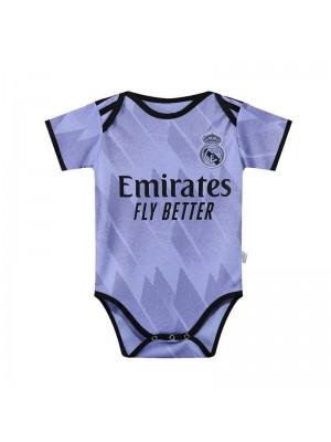 Real Madrid Away Baby Onesie Infant Soccer Jersey Toddler Football Shirts Jumpsuit 2022-2023