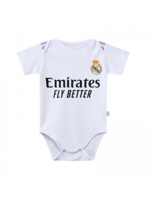 Real Madrid Home Baby Onesie Infant Soccer Jersey Toddler Football Shirts Jumpsuit 2022-2023