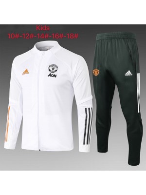 Real Madrid Kids White Soccer Jacket Football Tracksuit 2021-2022