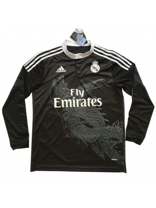 Real Madrid Third Long Sleeve Retro Soccer Jerseys Mens Football Shirts 2014-2015