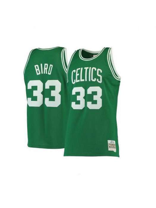 Boston Celtics Larry Bird Mitchell&Ness Kelly 33# Green Hardwood Classics Swingman Jersey 1985-1986
