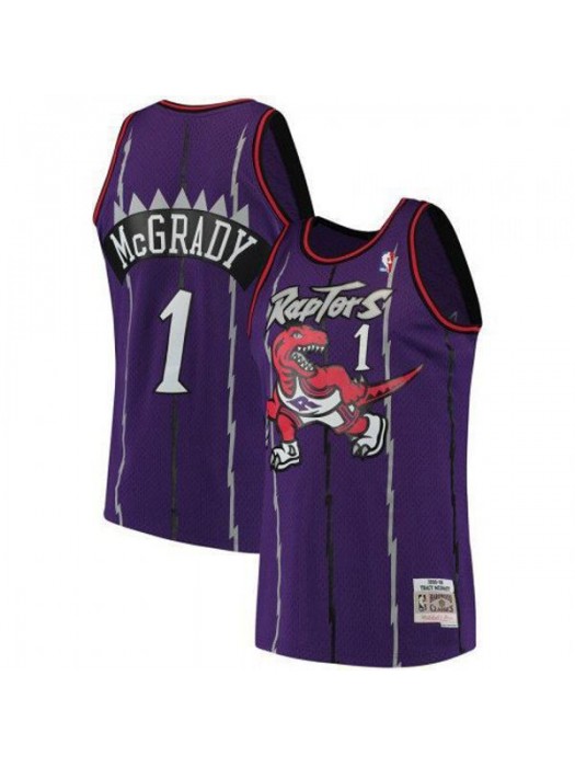 Toronto Raptors Mens Tracy McGrady 1# Purple Basketball Jersey