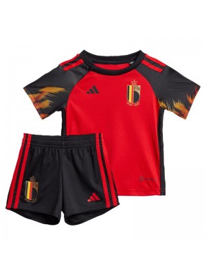 Belgium Home Soccer Jersey Kids Football Kit Youth Uniforms World Cup Qatar 2022