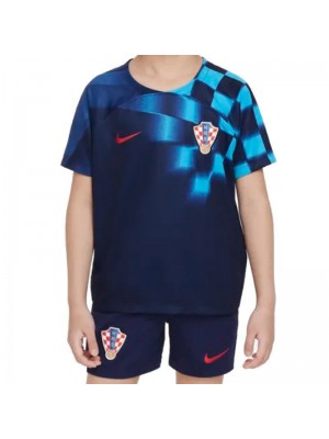 Croatia Away Soccer Jersey Kids Football Kit Youth Uniforms World Cup Qatar 2022