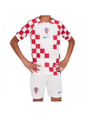 Croatia Home Soccer Jersey Kids Football Kit Youth Uniforms World Cup Qatar 2022