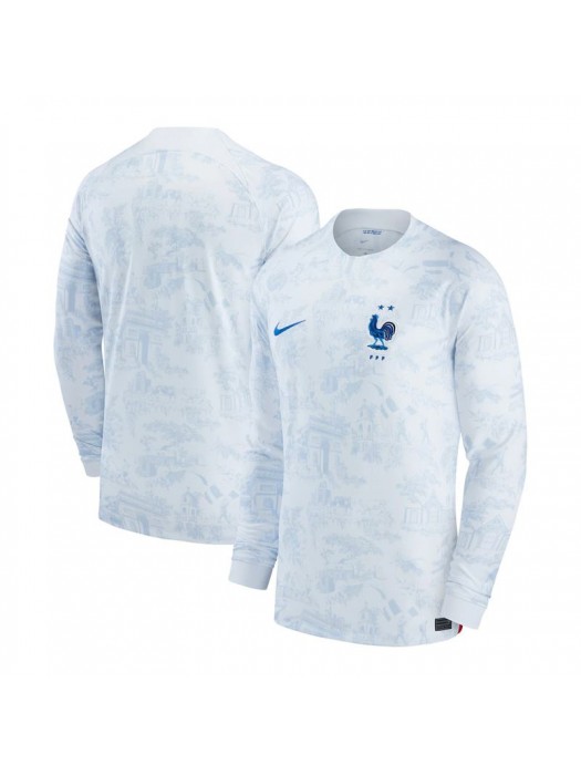 France Away Long Sleeve Soccer Jersey Football Clothes Uniforms World Cup Qatar 2022