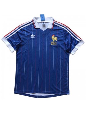 France Retro Home Soccer Jerseys Mens Football Shirts 1982