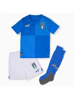 Italy Home Soccer Kids Kit Football Uniform 2022