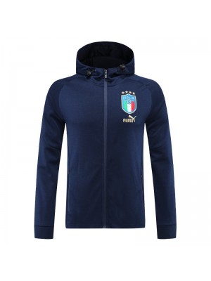 Italy Soccer Hoodie Jacket Men's Royal Blue Football Tracksuit Set 2022-2023