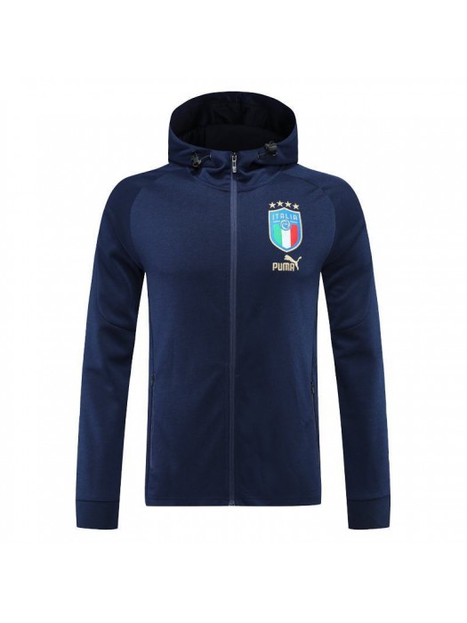Italy Soccer Hoodie Jacket Men's Royal Blue Football Tracksuit Set 2022-2023