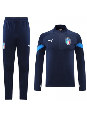 Italy Soccer Tracksuit Set Men's Royal Blue Football Training Wear 2022-2023