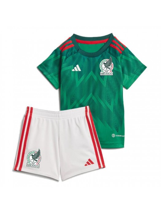Mexico Home Soccer Jersey Kids Football Kit Youth Uniforms World Cup Qatar 2022