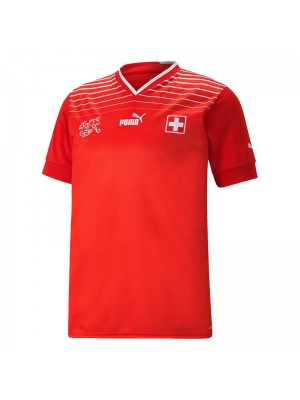 Switzerland Home Soccer Jersey Men's Football Shirt FIFA World Cup Qatar 2022