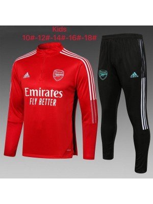 Arsenal Kids Red Soccer Tracksuit Football Sportswear 2021-2022