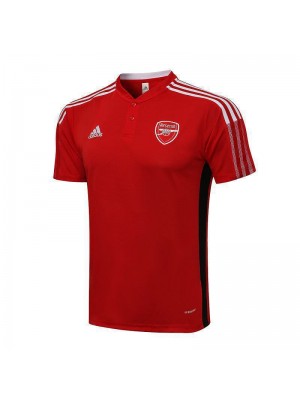 Arsenal Red White Men's Soccer Polo Football Uniform 2021-2022