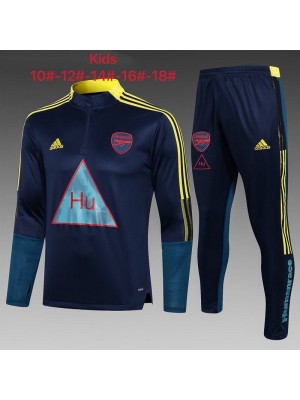 Arsenal Kids Royal Blue Yellow Soccer Tracksuit Football Sportswear 2021-2022