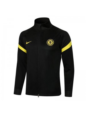 Chelsea Black-Yellow Men's Football Jacket Soccer Tracksuit 2021-2022