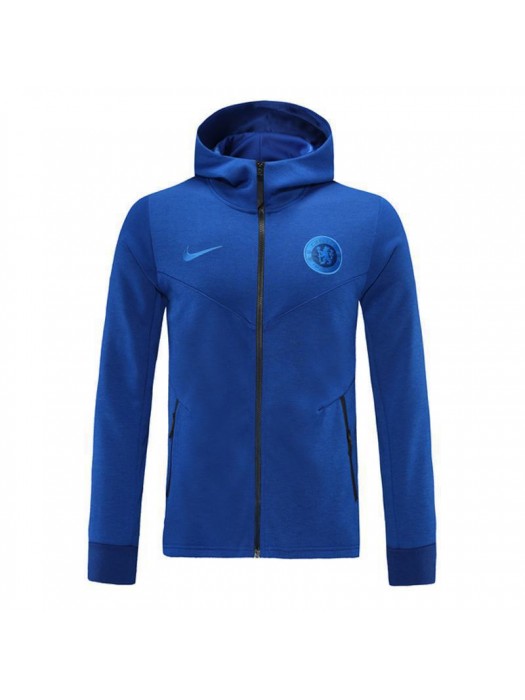 Chelsea Blue Soccer Hoodie Jacket Mens Football Tracksuit Training 2021-2022