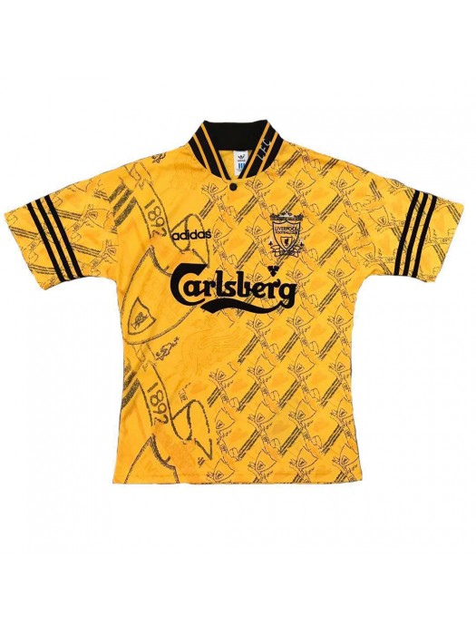 Liverpool Retro Yellow Soccer Jersey Mens Football Shirts 1994-1996