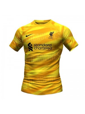 Liverpool Yellow Goalkeeper Soccer Jersey Men's Football Shirt 2023-2024