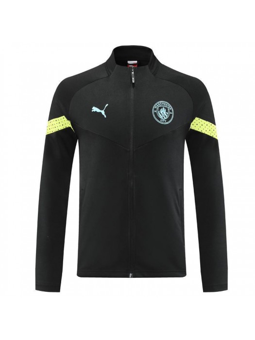 Manchester City Black Soccer Jacket Men's Football Tracksuit Set 2022-2023
