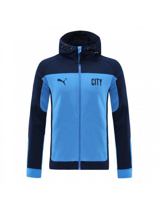Manchester City Blue Soccer Hoodie Jacket Men's Football Tracksuit Training 2021-2022