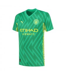 Manchester City Green Goalkeeper Soccer Jerseys Men's Football Shirts Uniforms 2023-2024