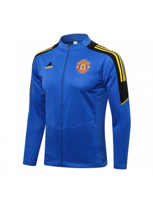 Manchester United Blue Men's Football Jacket Soccer Tracksuit 2021-2022