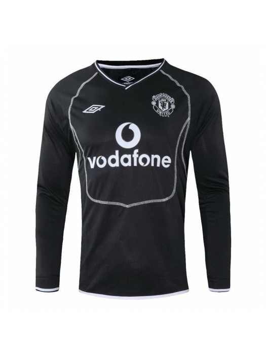 Manchester United Away Long Sleeve Retro Mens Soccer Jersey Football Shirt 2000