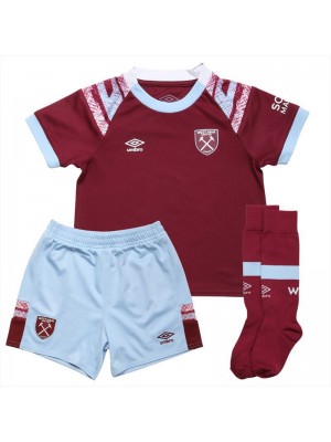 West Ham United Home Soccer Jerseys Kids Kit Football Shirts Children Uniforms 2022-2023