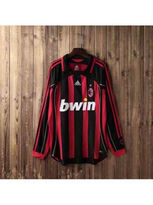 AC Milan Retro Long Sleeve Home Soccer Jerseys Mens Football Shirts Uniforms 2006