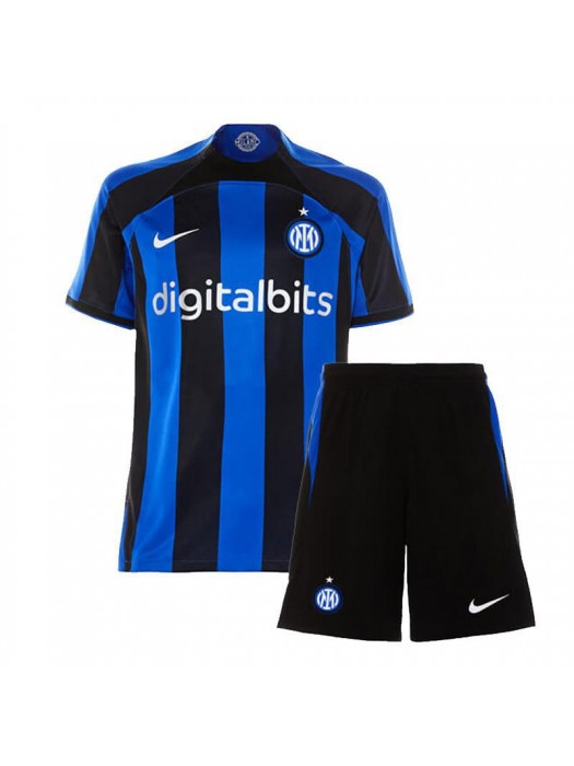 Inter Milan Home Kids Mini Kits Soccer Jersey Youth Football Shirts Child Uniforms 2022-2023